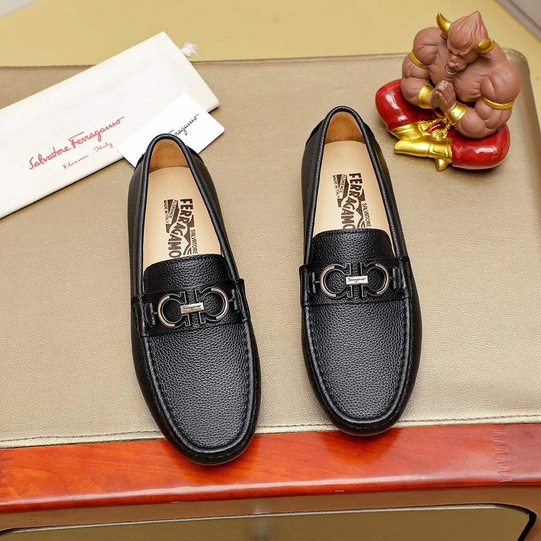 Men's shoes 💰360 🕷🕷【Ferragamo】Ferragamo Popular fashionable casual slip-on shoes🇨🇳Official website counter 1:1 production, original mold opening💯Good quality visible, imported high-end first-layer calfskin, luxurious pigskin lining🌿Very clear texture, high-quality waterproof, non-slip and wear-resistant outsole🎋High quality and low price, truly handmade🍓Color, code number 38-45